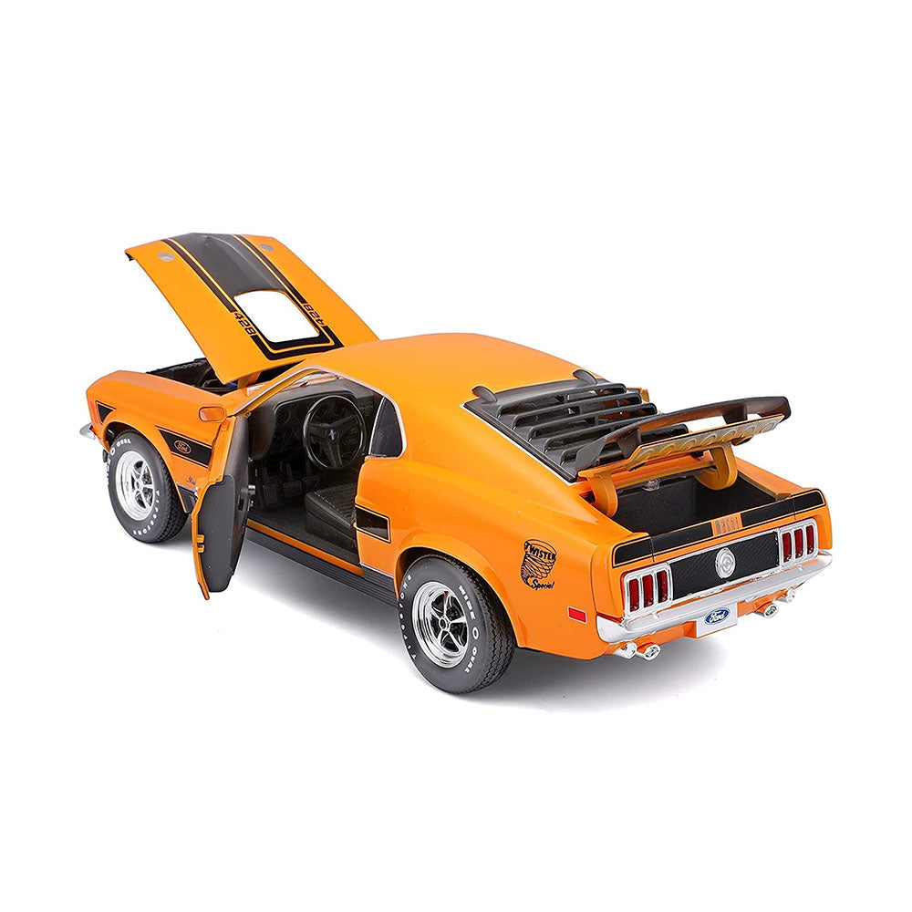 Maisto 1:18 Scale 1970 Ford Mustang Mach 1 Orange Special Edition Diecast Car Model