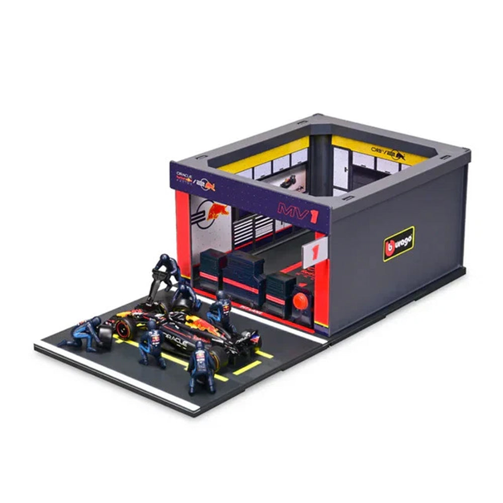 Bburago 1:43 Red Bull Pit Stop With RB20 Max Verstappen #1 2024 Diecast Model