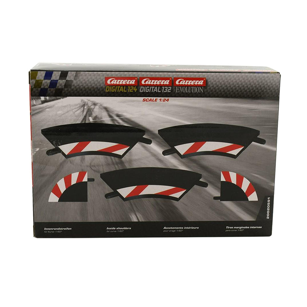 Carrera 1:24 Scale 3 Pcs Inside Shoulder For Curve 1/60 & 2 Pcs End Pieces Track