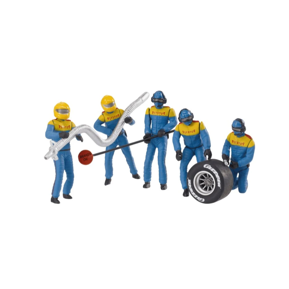 Carrera Evo Digital 132 Pit Mechanics 5 Piece Set Blue Yellow Kids Toy Model