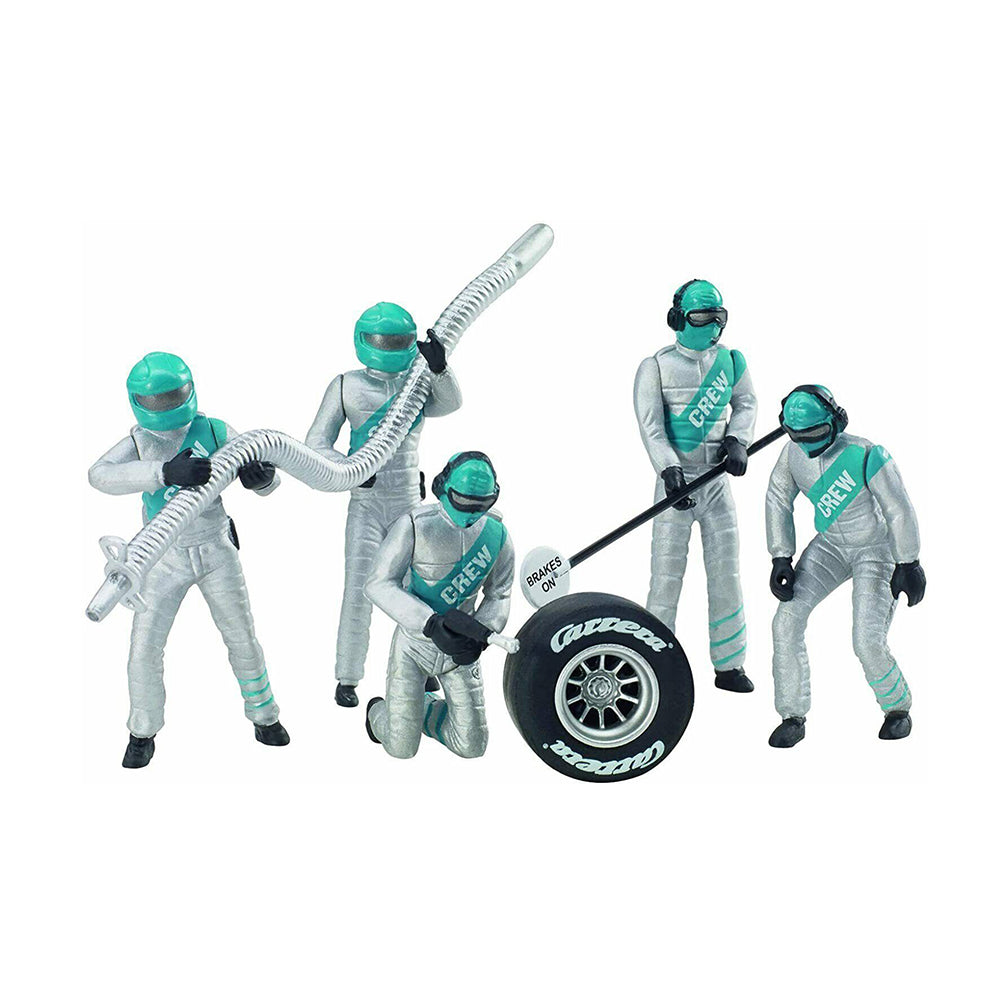 Carrera 21133 Evo Digital 132 Pit Mechanics 5 Piece Set Silver Toy Model Gift