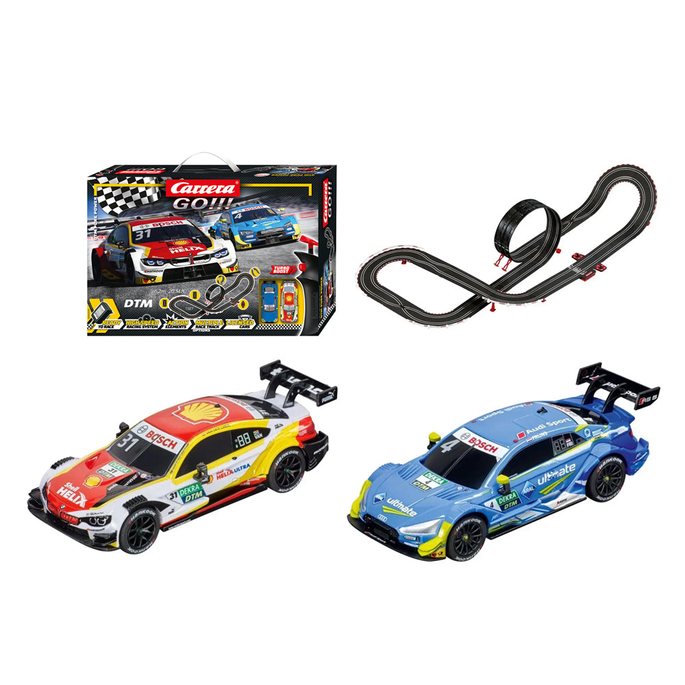 Carrera GO!!! 1:43 Scale DTM Pure Power Slot Car Set 6.2 Metre Track Model Toy