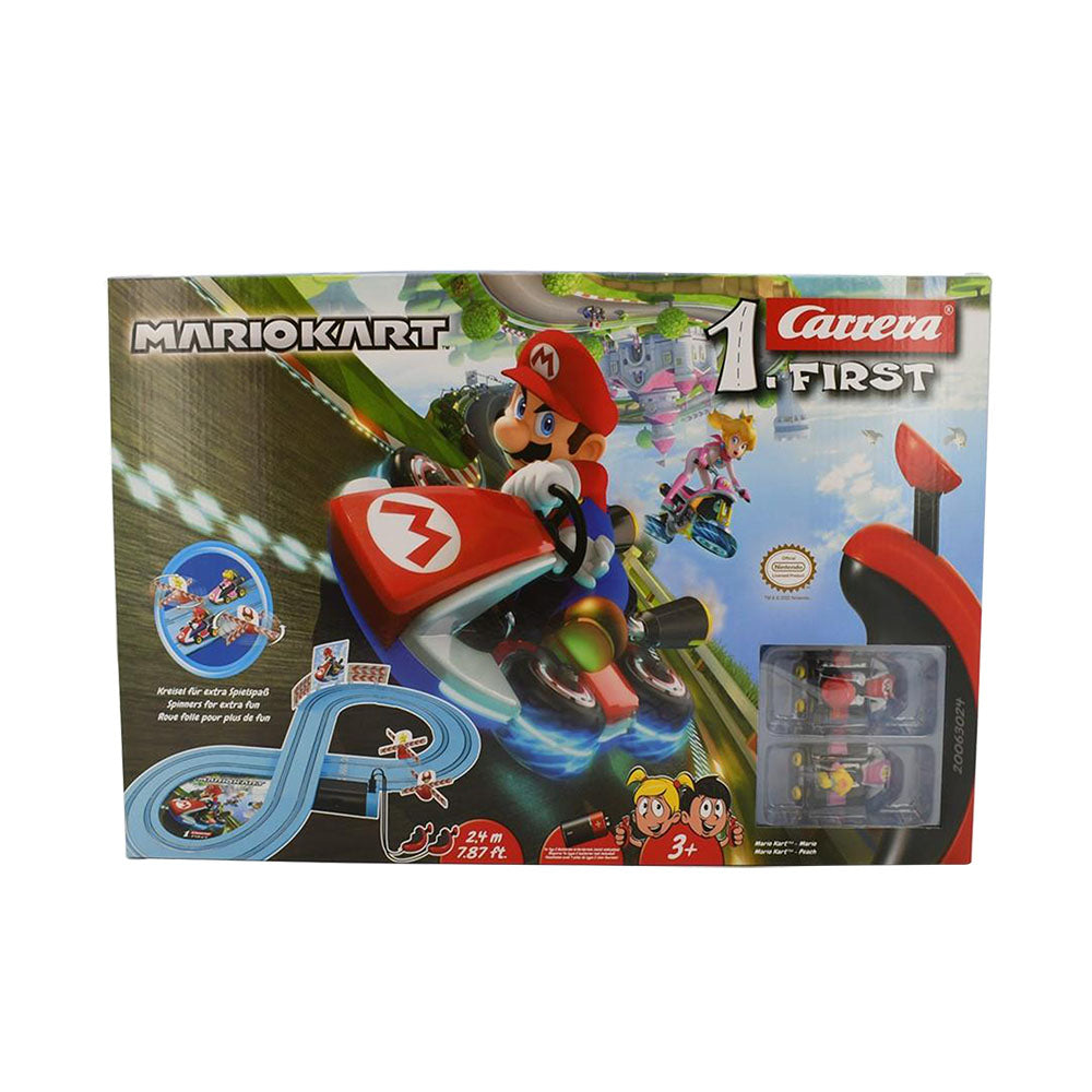 Carrera 1st Battery Set Mario Kart Slot Car Mario & Peach 2.4m Track Toy Model