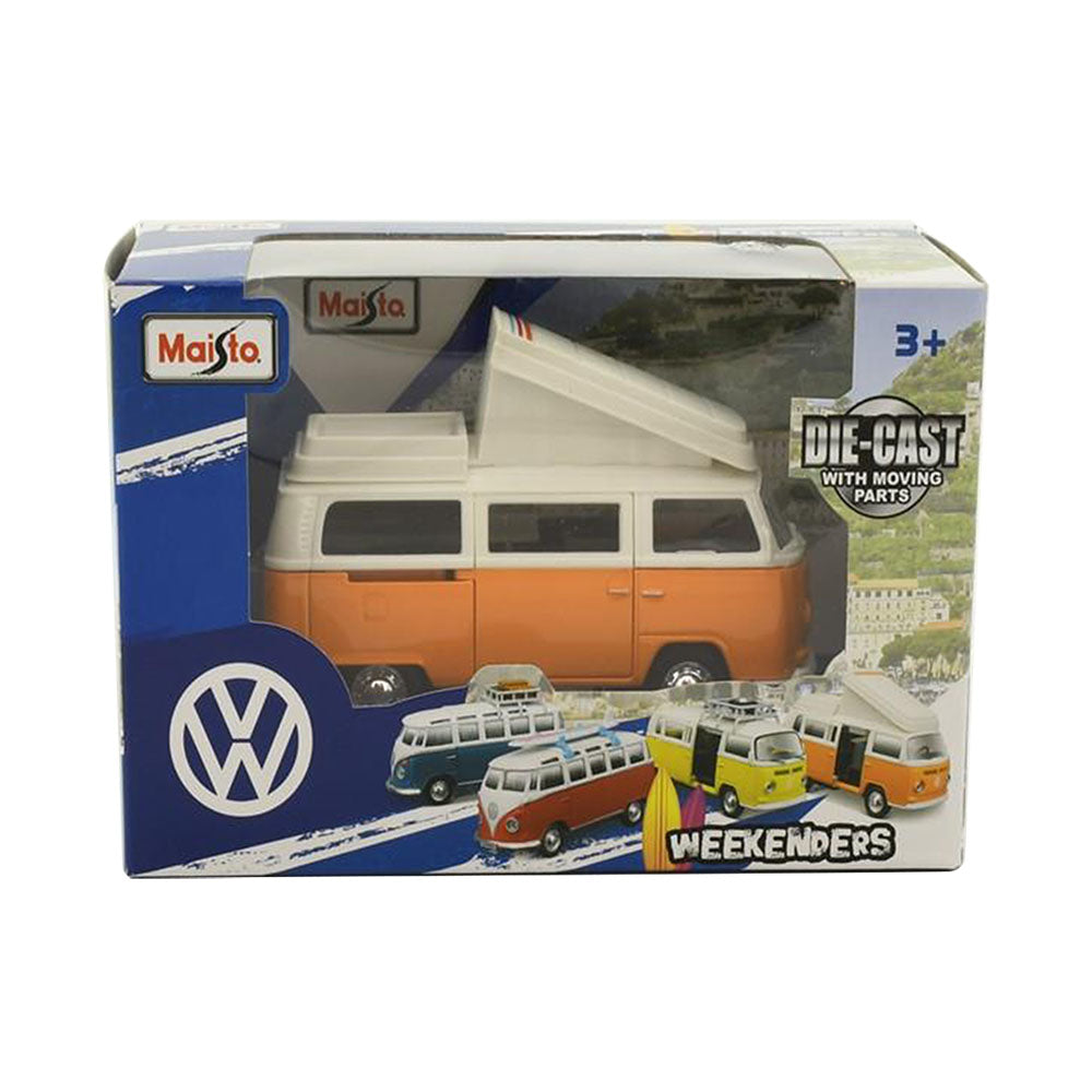 Maisto Fresh Metal 4.5" Volkswagen Type 2 Camper Car Diecast Toy Model Replicas