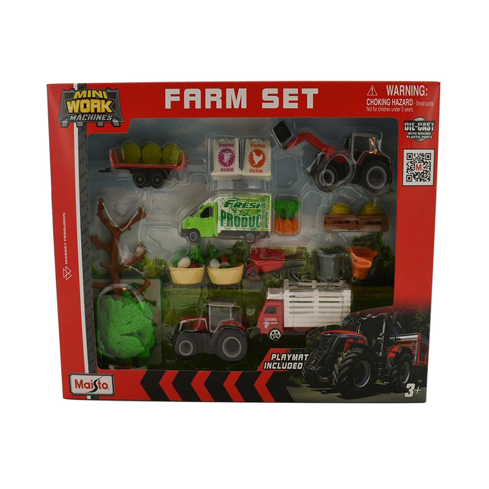 Maisto Mini Work Machines Super Farm Play Set Kids Model Toy Gift Collectible