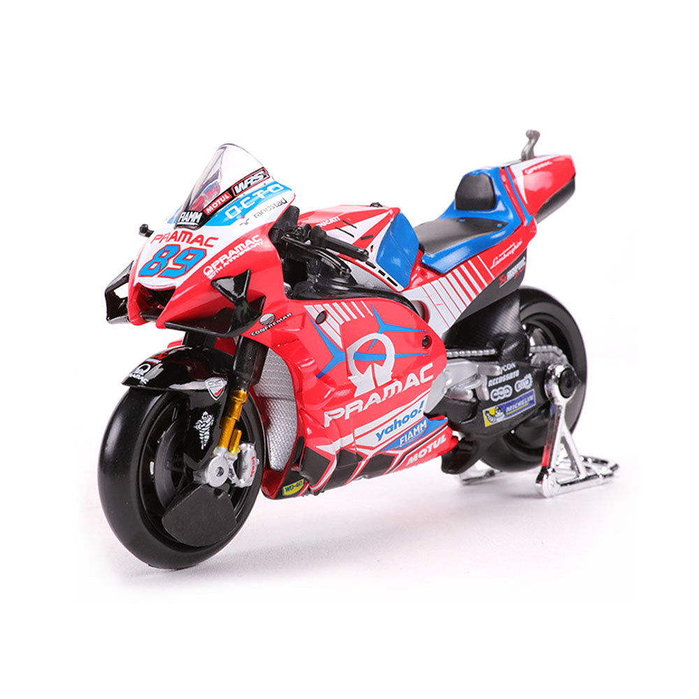 Maisto 1:18 Scale Moto GP 2021 Ducati Pramac Racing Zarco #5 Diecast Motorcycle Model