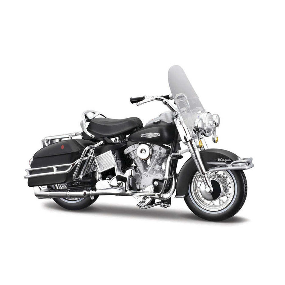 Maisto 1:18 Scale 1966 FLH Eloctra Glide Diecast Black Motorcycle Model Replicas
