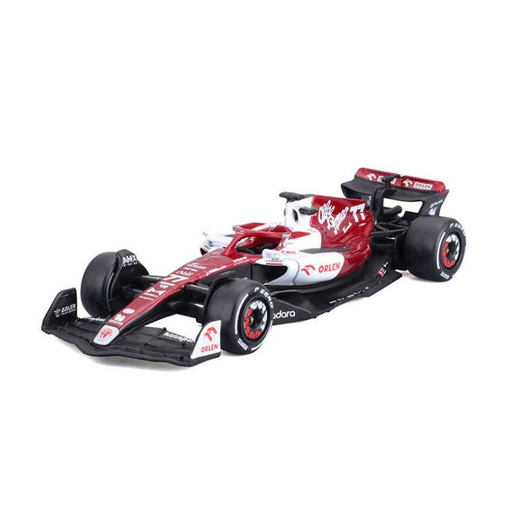 Bburago 1:43 Scale 2022 F1 Team Alfa Romeo C42 #77 Bottas Diecast Racing Car Model