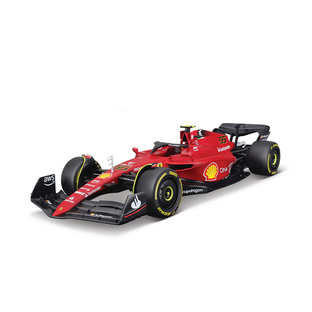 Bburago 1:43 Scale Ferrari Racing 2022 F1 - 75 Sainz #55 Diecast Car Model