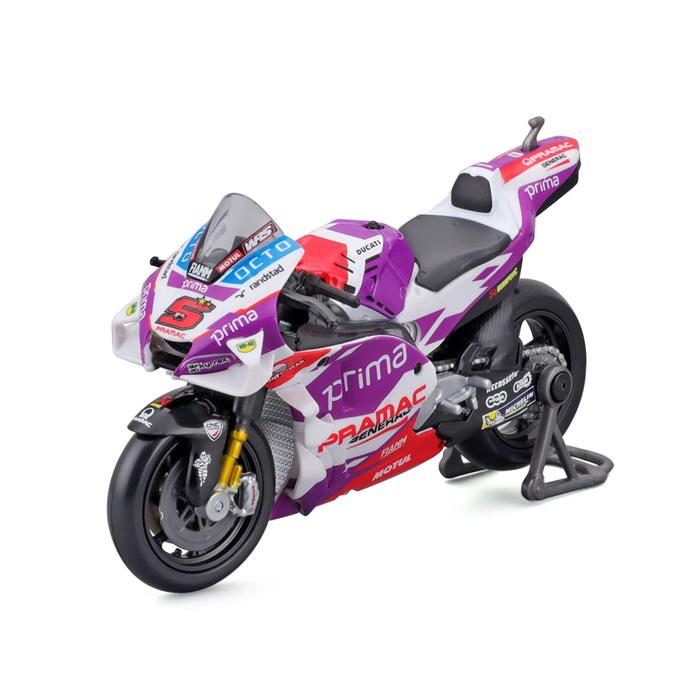 Maisto 1:18 Scale Moto GP 2022 Ducati Pramac Racing Zarco #5 Diecast Motorcycle Model
