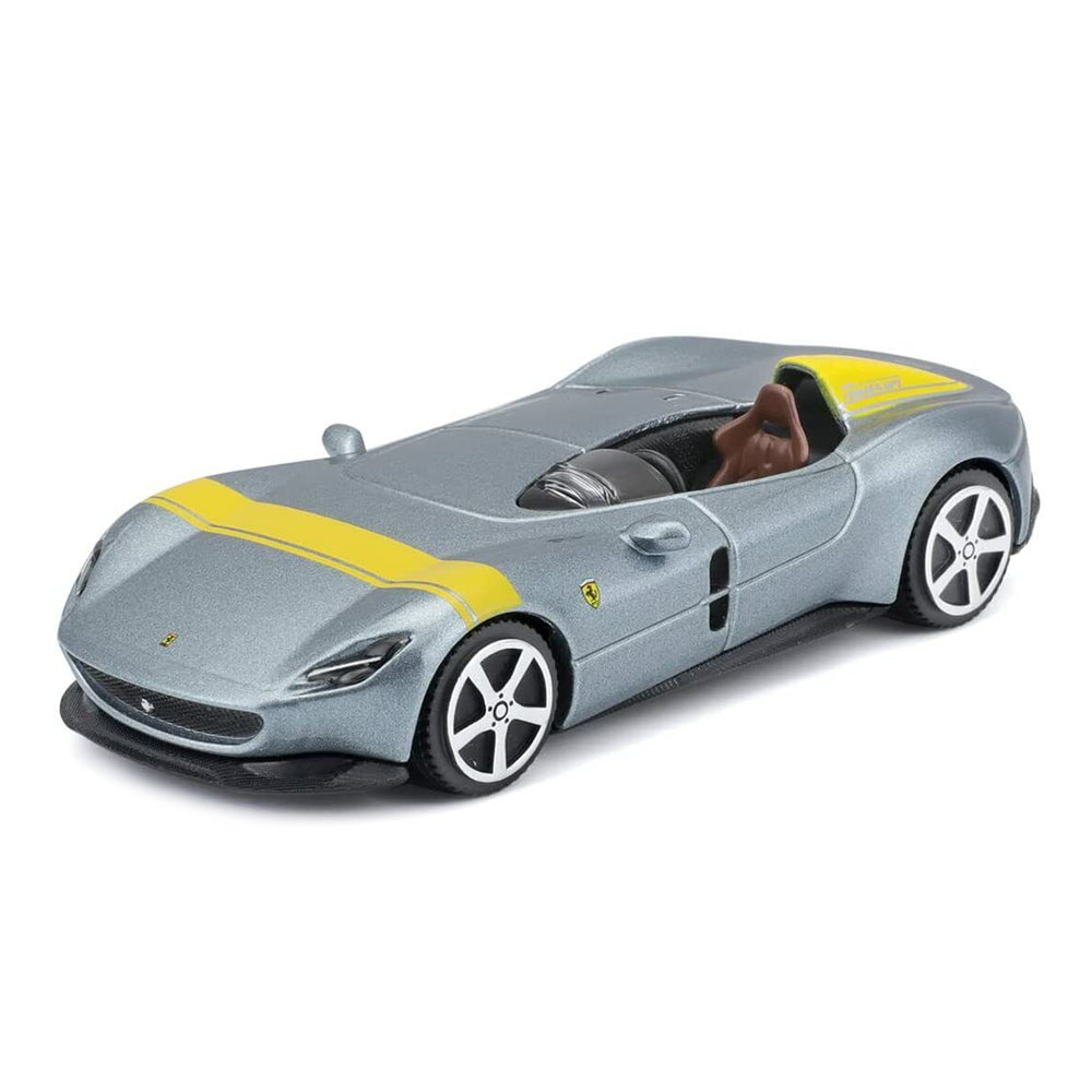 Bburago 1:43 Scale Race & Play Ferrari Monza SP1 Silver Diecast Car Model