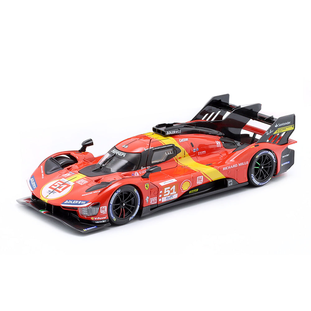 Bburago 1:24 Scale 2023 Ferrari 499P Le Mans Hyper Car #51 Le Mans Winning Car Toy