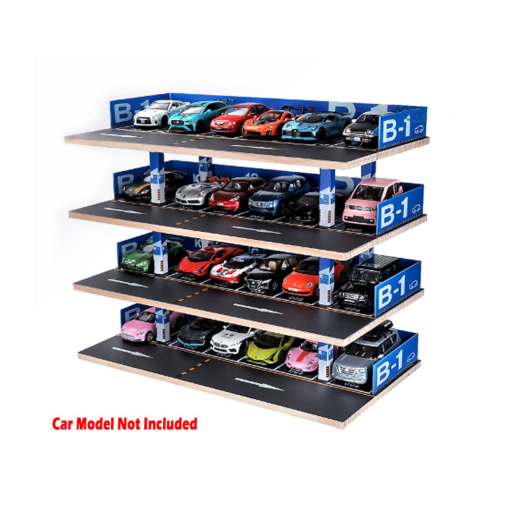 Simulation Model For 1:32 Car Scene Parking Lot 4 Layers Assembly Display Rack