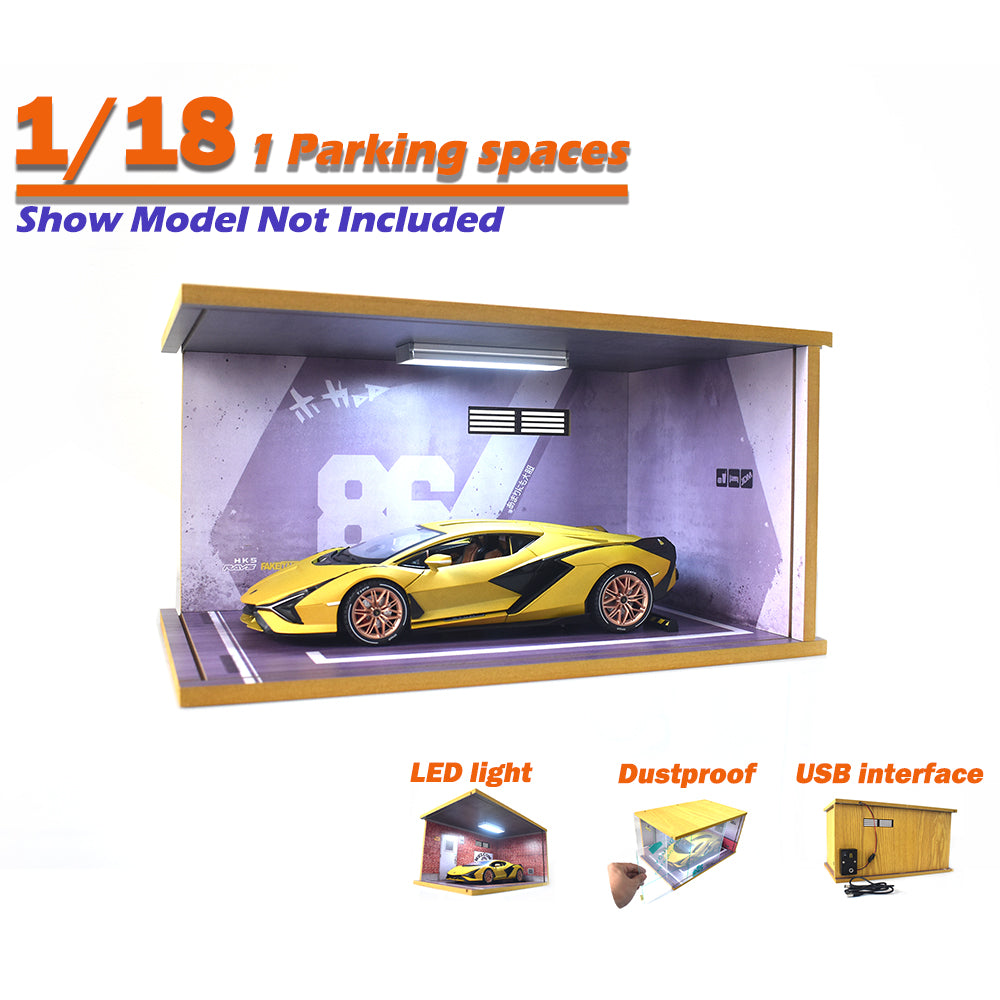 Parking Garage Model With Light For 1:18 Scale Car Models 86 Graffiti Background