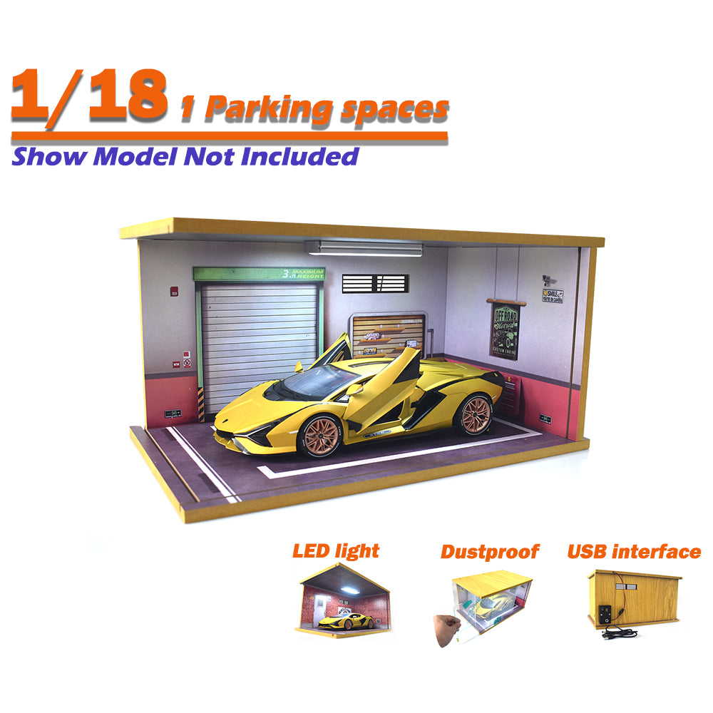 Underground Garage Model Scene Simulation LED Lighting For 1:18 Scale Car Model