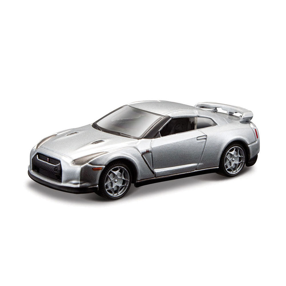 Bburago 1:64 Scale 2009 Nissan GT-R Silver Diecast Car Toy Model For Kids 3y+