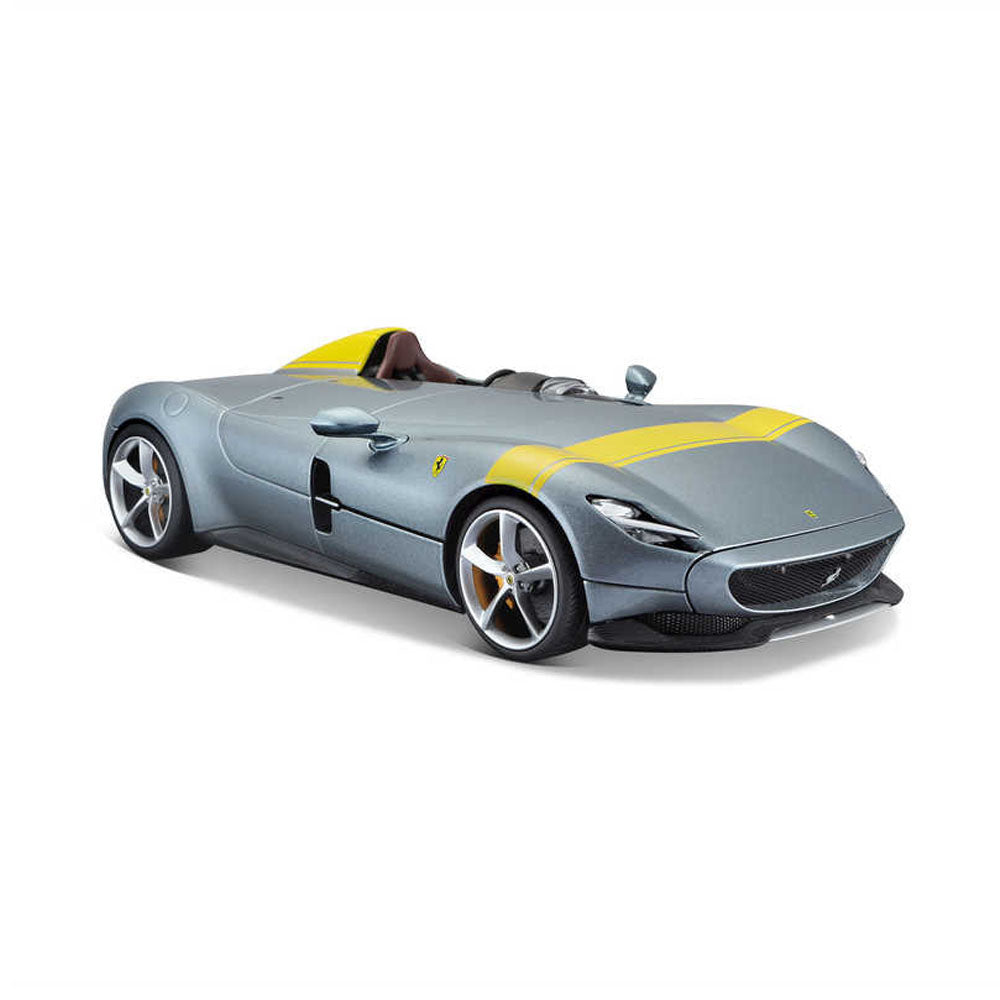 Bburago 1:24 Scale Ferrari Race & Play Monza SP1 Silver Diecast Sport Car Model