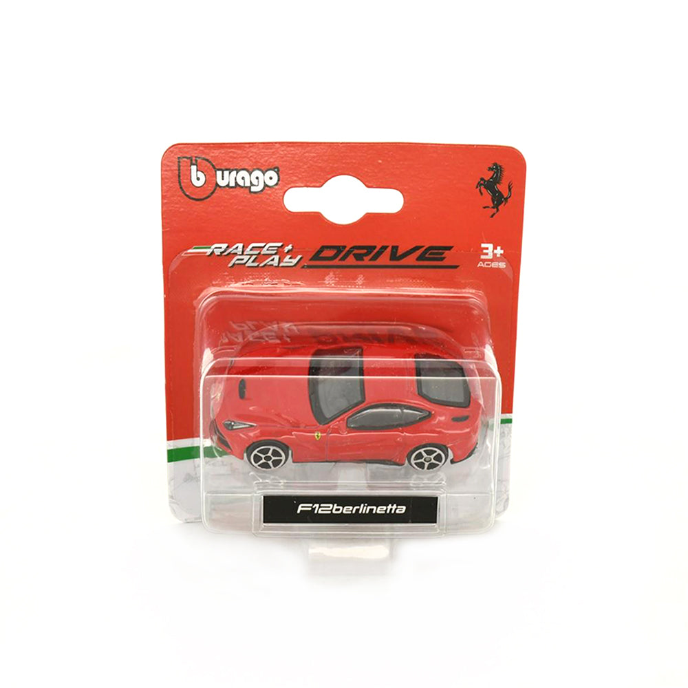 Bburago 1:64 Scale Ferrari Race & Play F12 Berlinetta 2013 Hang Sell Red Diecast Model
