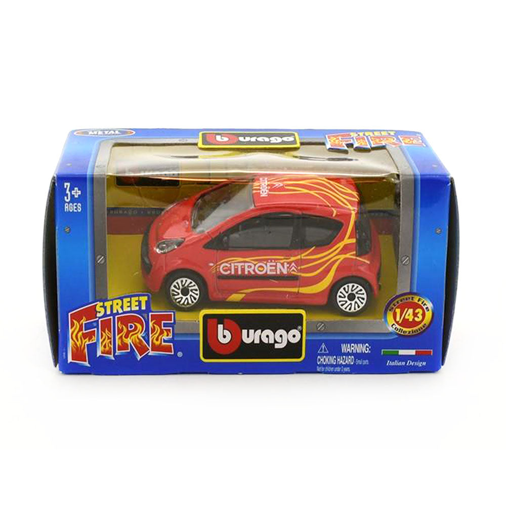 Bburago 1:43 Scale Street Fire Citroen C1 Diecast Vehicle Model Toy Collectible