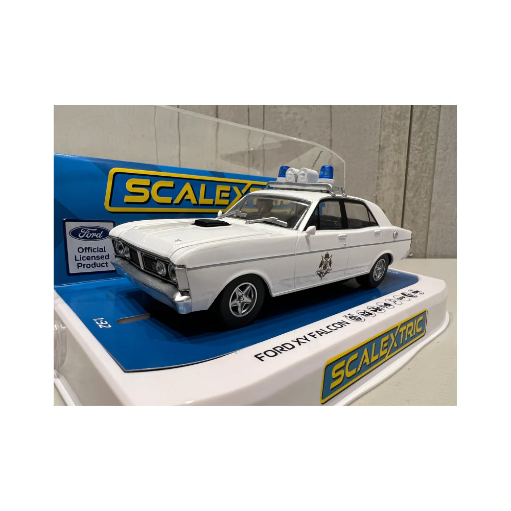 Scalextric 1:32 Scale Ford XY Falcon Victorian Police Car Model With Lights