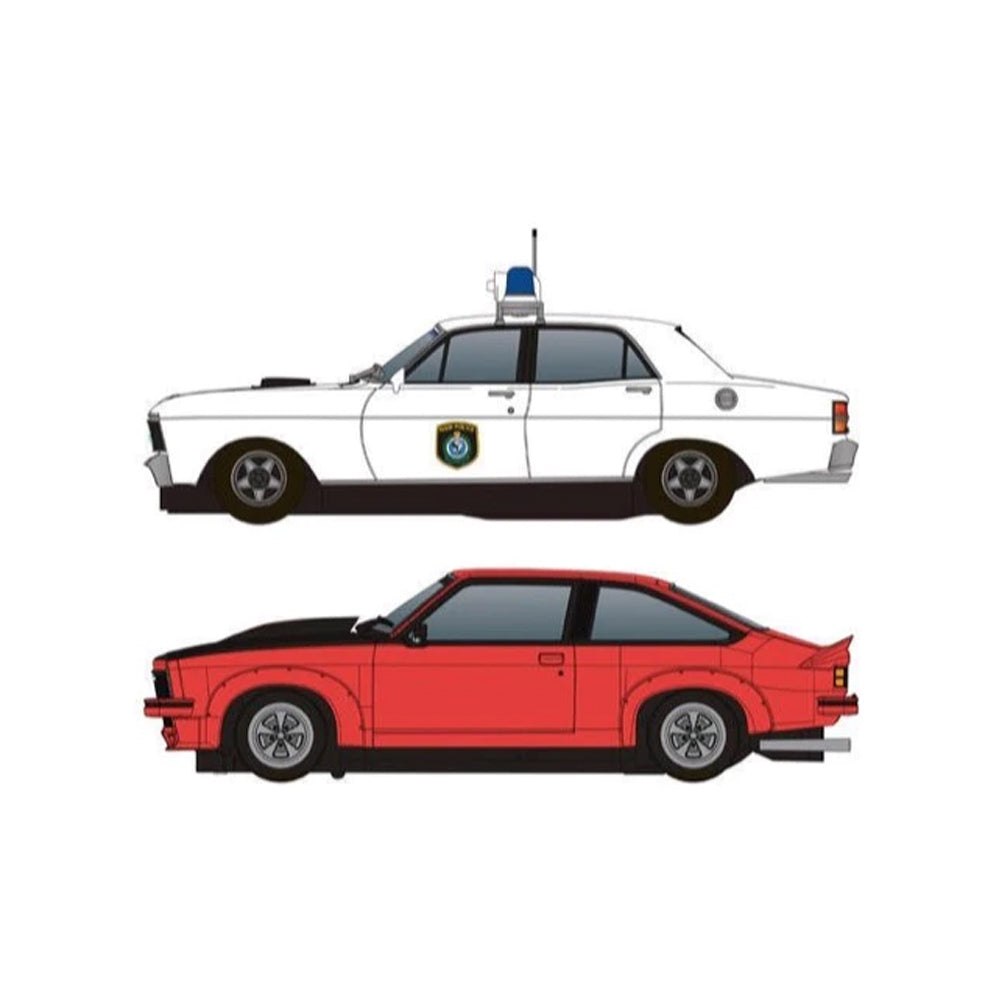 Scalextric 1:32 Scale Australian Highway Patrol Set Holden A9X Torana & Ford XY Police