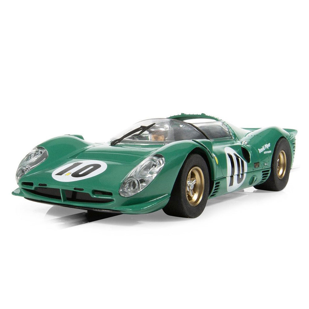 Scalextric 1:32 Scale Ferrari 330 P4 #10 David Piper Green Slot Car With Lights