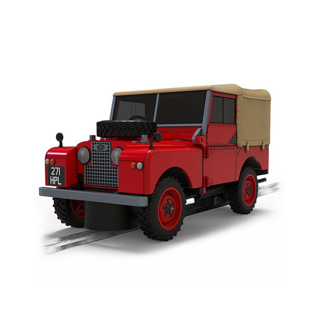Scalextric 1:32 Scale Land Rover Series 1 Poppy Red Slot Car With Working Lights