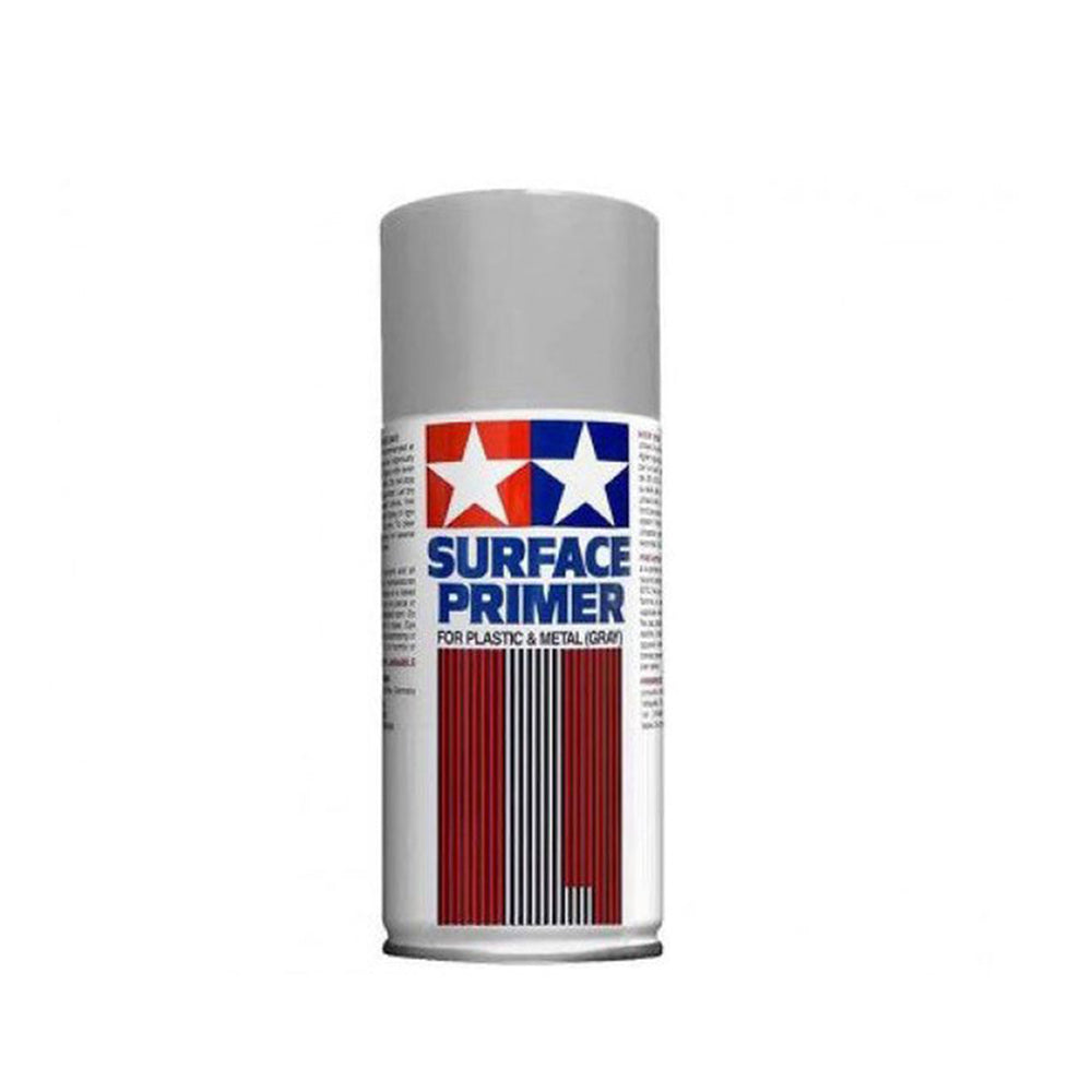 Tamiya Surface Primer Gray L Spray Can 180ML For Plastic & Metal
