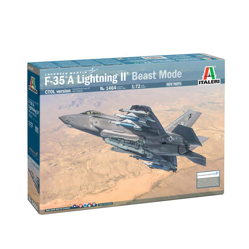 Italeri 1:72 Scale Lockheed F35A Lightning II Beast Mode Australian Decal Plastic Kit