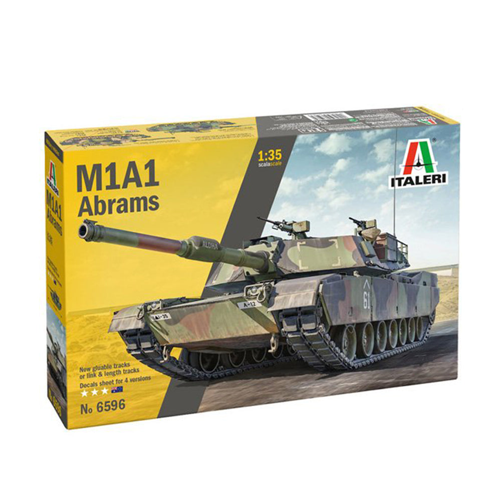 Italeri 1:35 Scale M1A1 Abrams With Australian Decals Tank Model Assembly Kit
