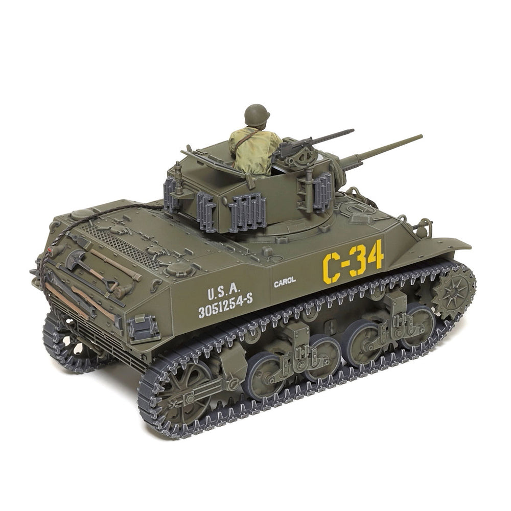 Tamiya 1:48 Scale U.S. Light Tank M5A1 Stuart Plastic Model Assembly Kit