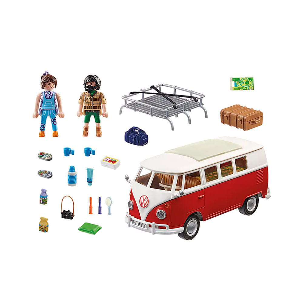 Playmobil Volkswagen T1 Camper Van Red White Kids Model Toy Gift 70176