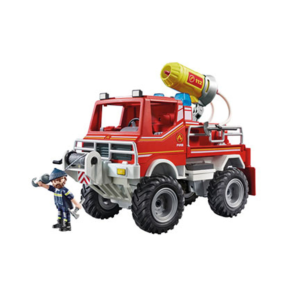 Playmobil City Action Fire Truck With Fire Figures Model Toy For Kids 4 Years+