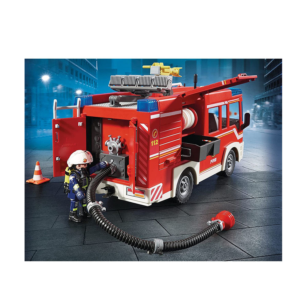 Playmobil City Action Fire Engine Truck With Light & Sound Model Toy PMB9464