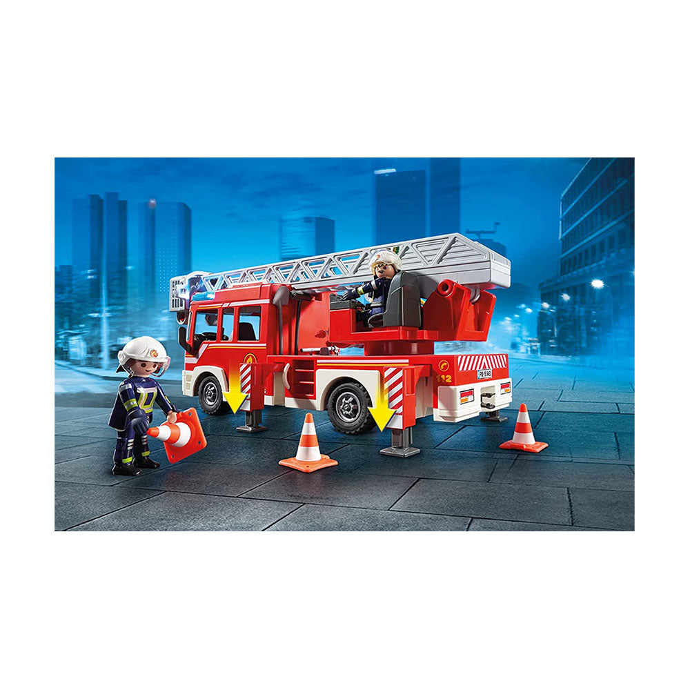 Playmobil City Action Fire Engine With Ladder Light & Sound Toy Model Gift