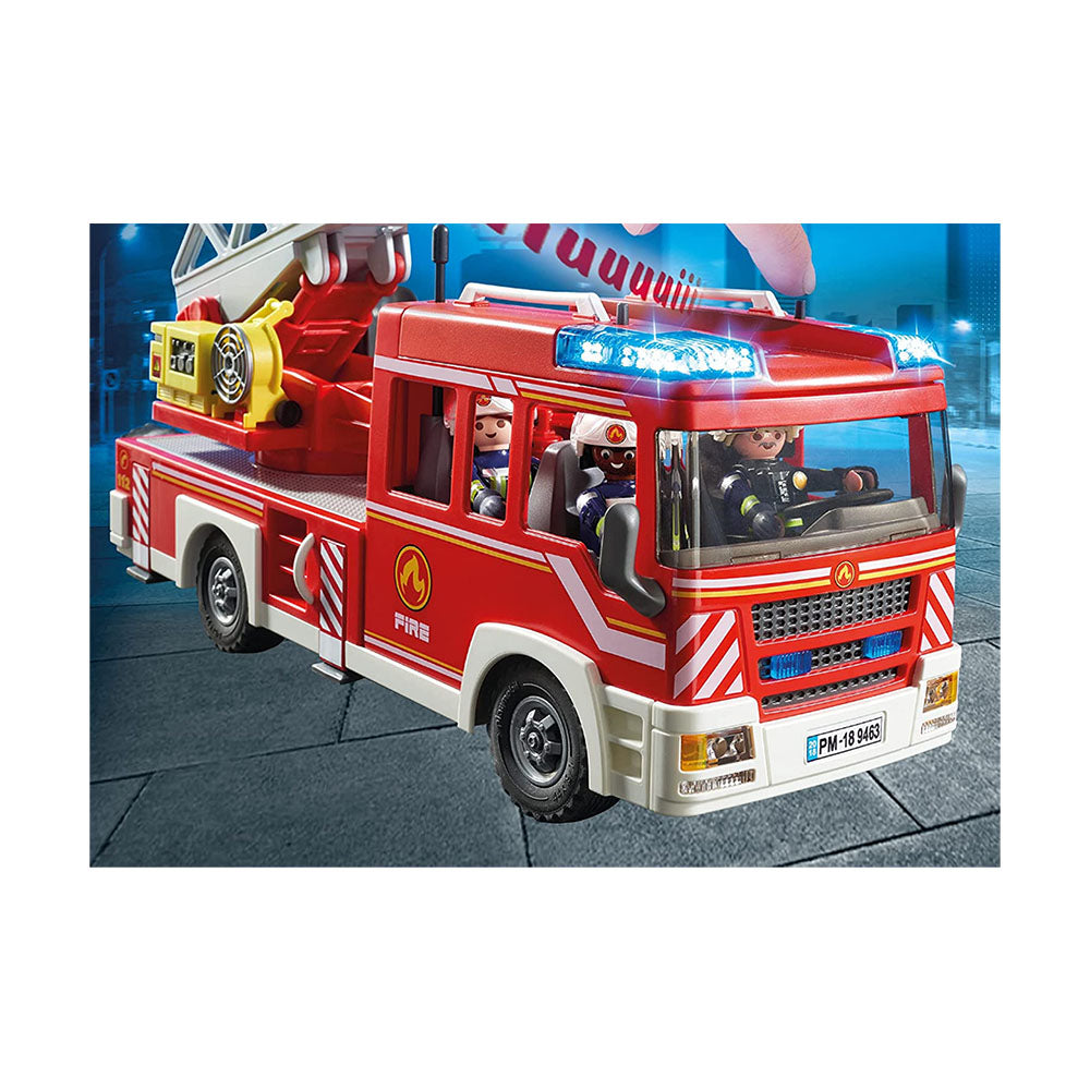 Playmobil City Action Fire Engine With Ladder Light & Sound Toy Model Gift