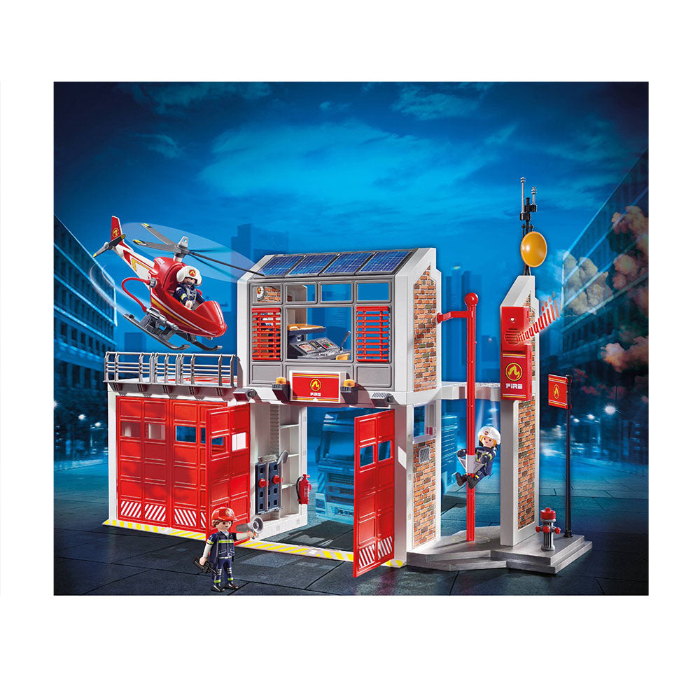 Playmobil City Action Fire Station With Light & Sound Model Kids Toy Gift