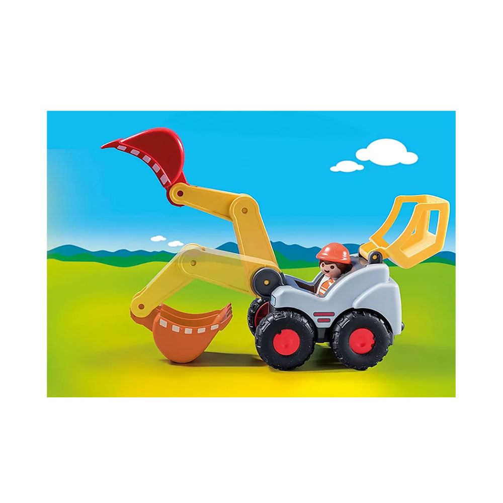 Playmobil 1.2.3 Shovel Excavator Building Set Model Toy Kids Playsets PMB70125