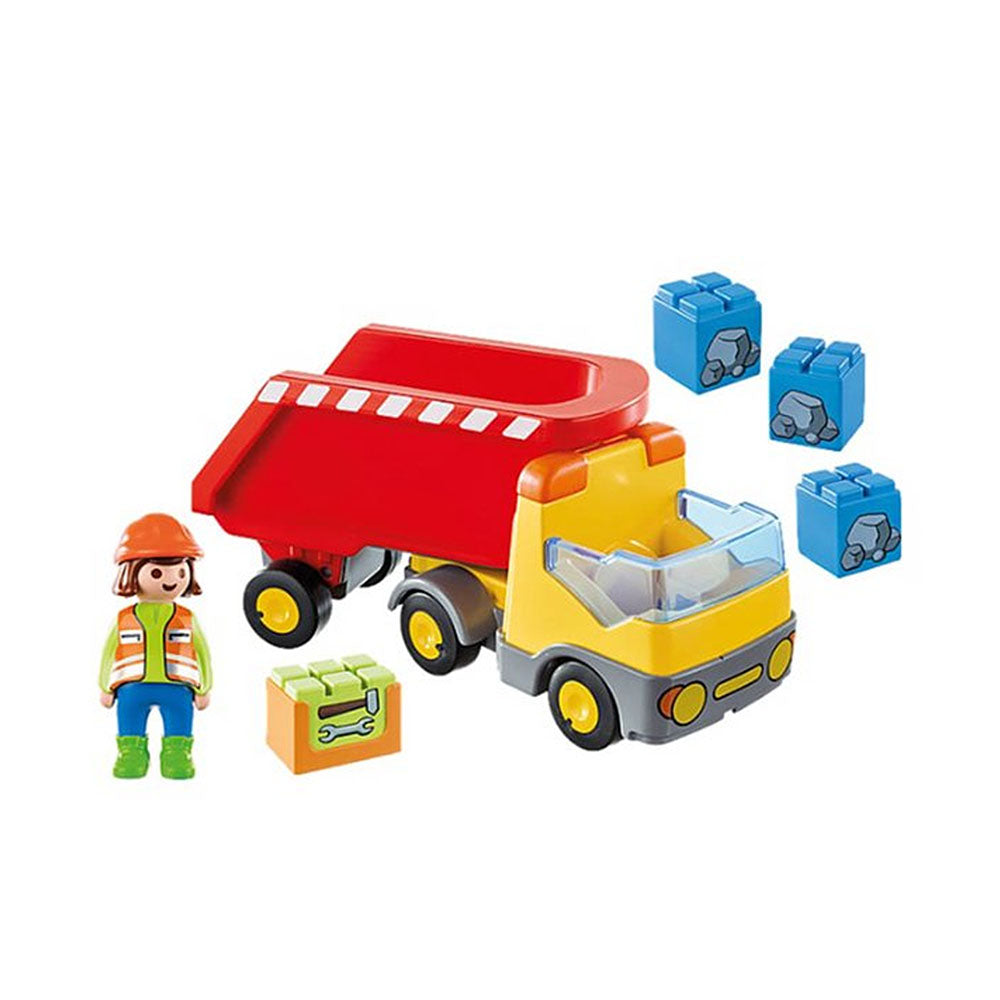 Playmobil 1.2.3 Dump Truck Building Set Kids Playset Toy Model PMB70126