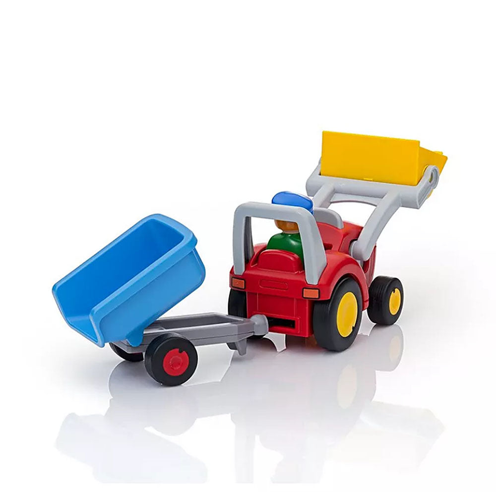 Playmobil 1.2.3 Tractor With Trailer & Figure Model Kids Toy Gift PMB6964