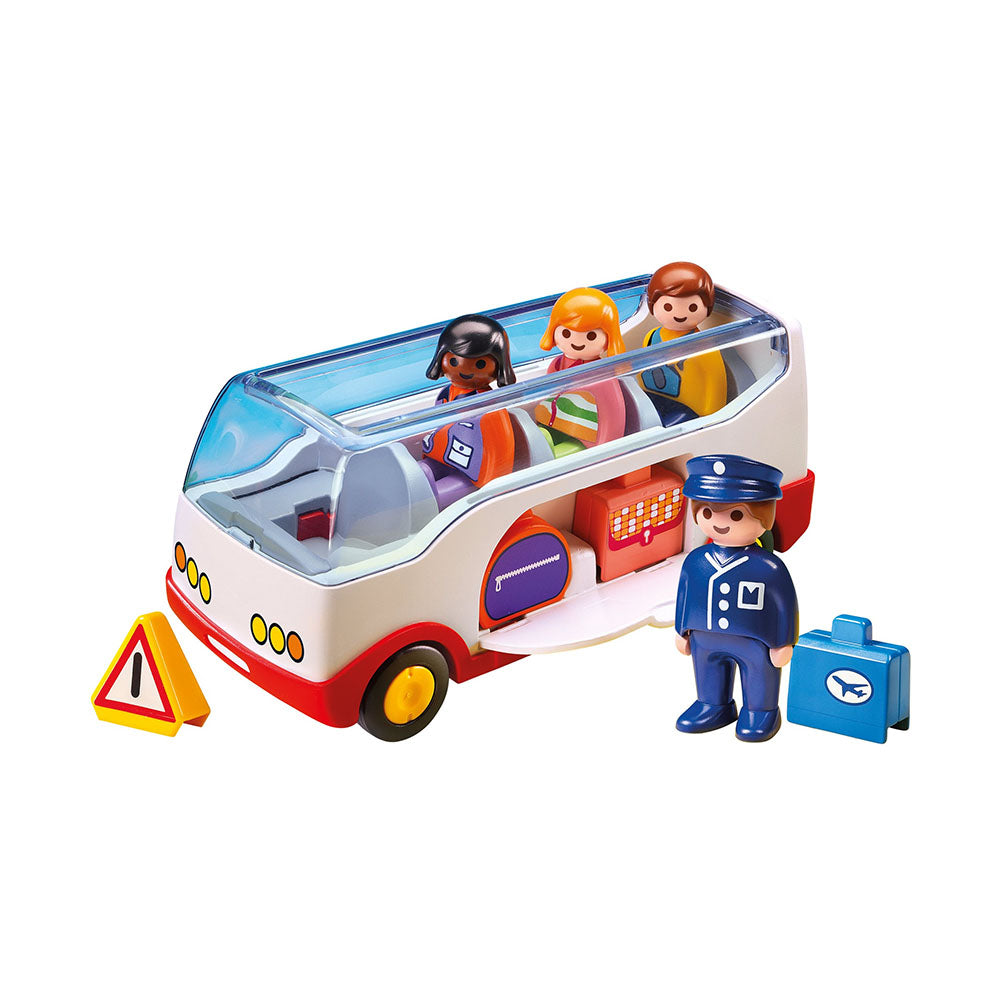 Playmobil 1.2.3 Airport Shuttle Bus With Four Figures Toy Model PMB6773