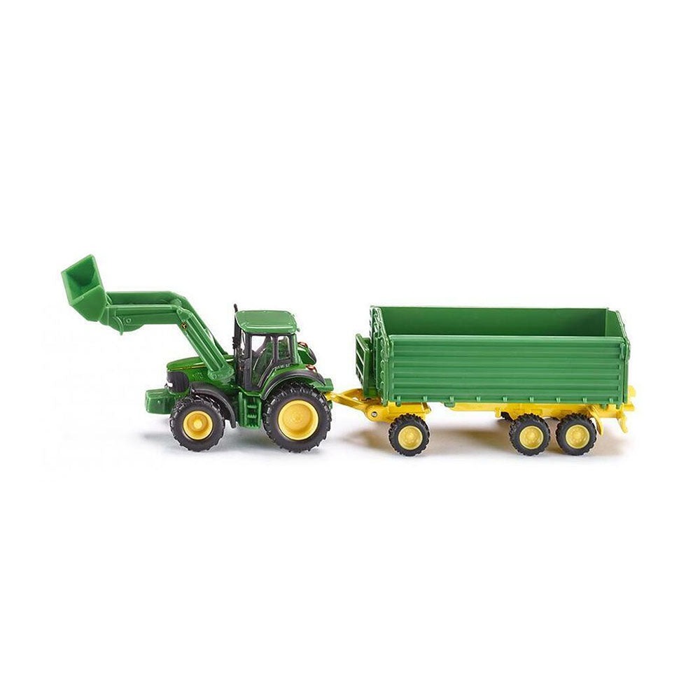 Siku 1:87 Scale John Deere & Front Loader Trailer Model Kids Toy Replicas