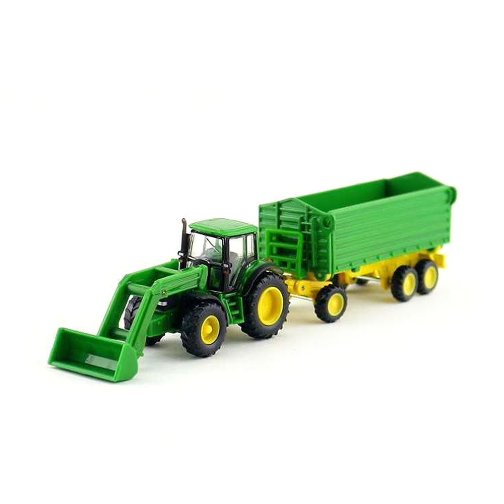 Siku 1:87 Scale John Deere & Front Loader Trailer Model Kids Toy Replicas