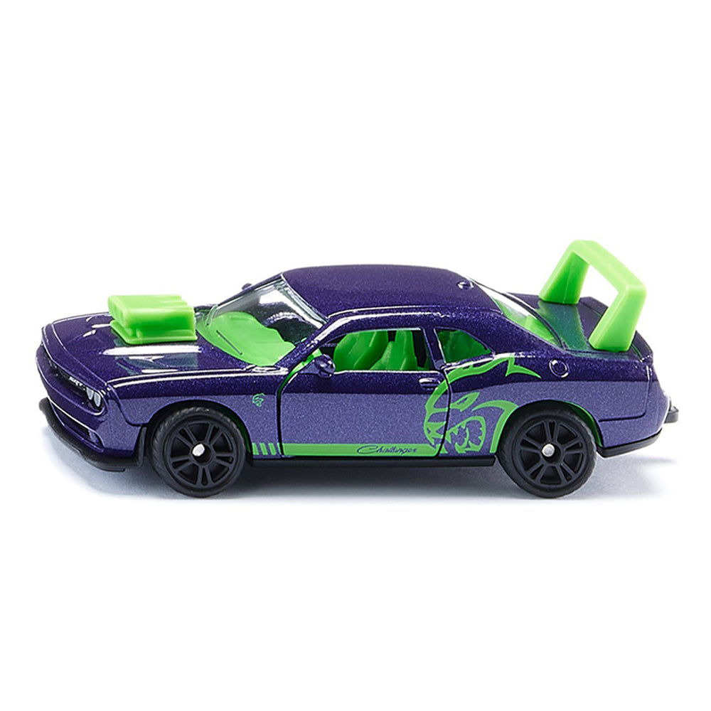 Siku Dodge Challenger Hellcat Custom Purple Green Diecast Model Toy