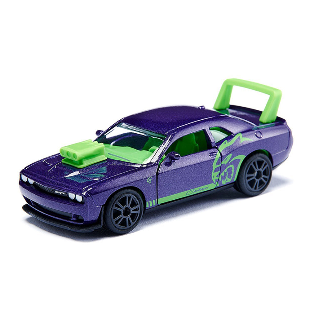 Siku Dodge Challenger Hellcat Custom Purple Green Diecast Model Toy