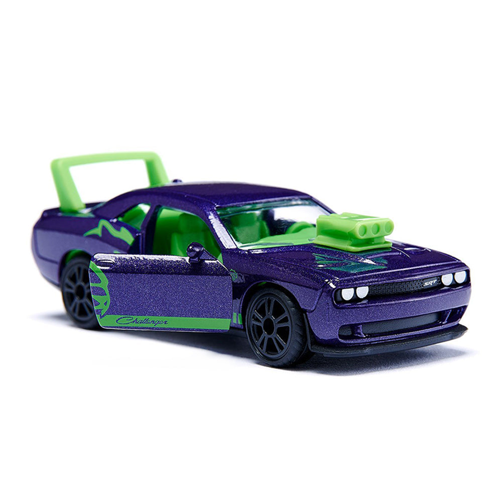 Siku Dodge Challenger Hellcat Custom Purple Green Diecast Model Toy