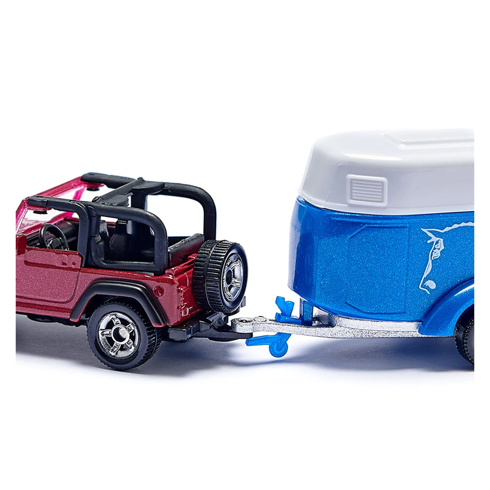 Siku Jeep With Horse Trailer & Horse Diecast Model SI1651