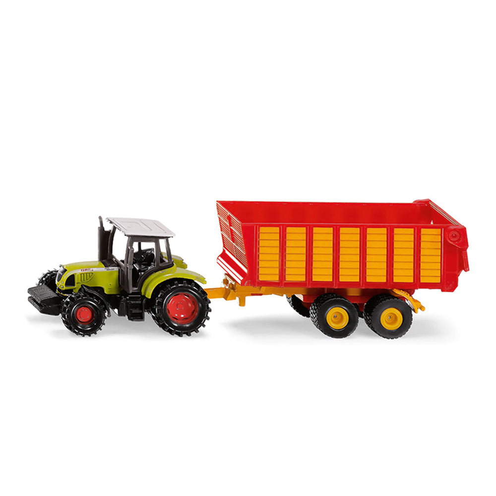 Siku John Deere Tractor With Silage Trailer Diecast Model Toy
