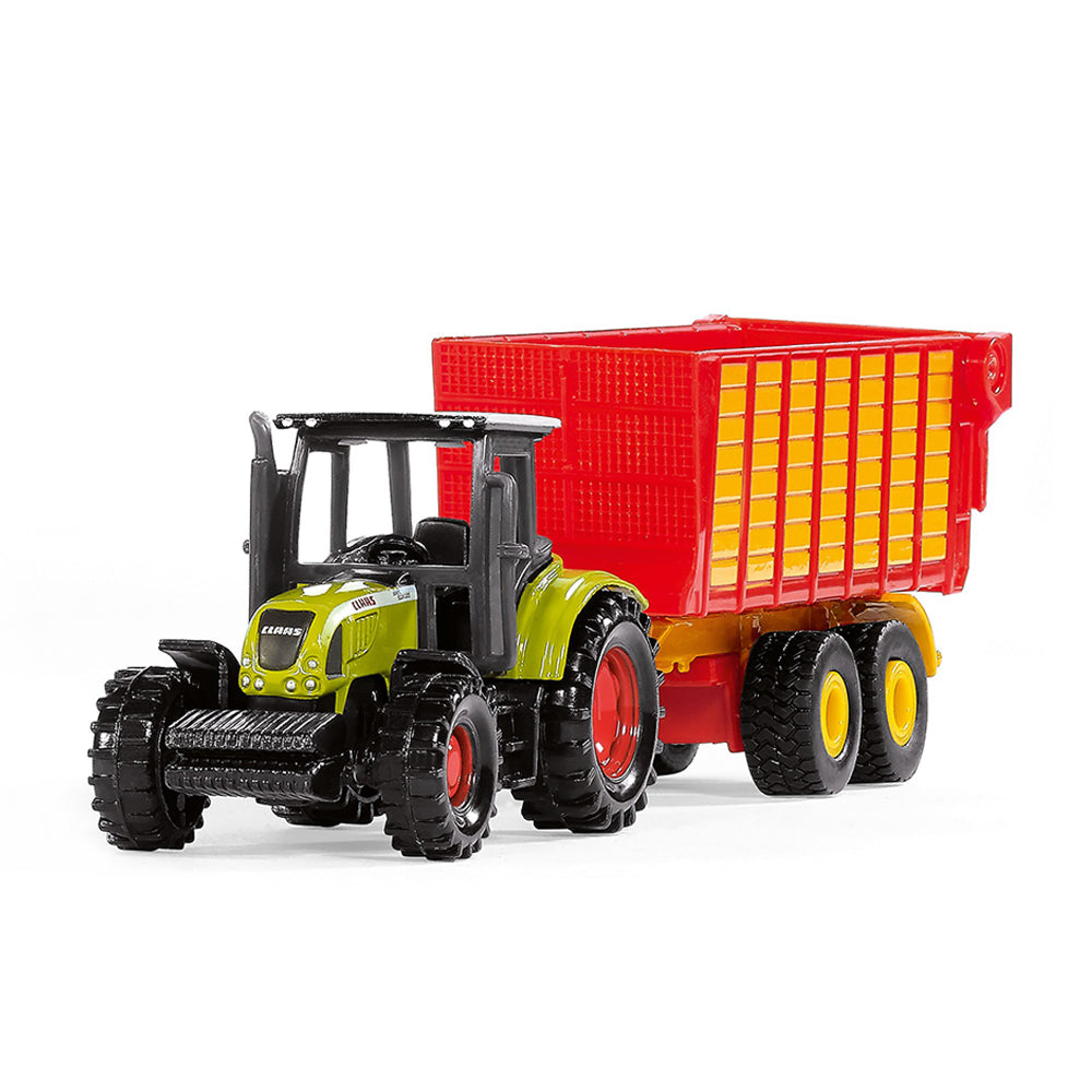 Siku John Deere Tractor With Silage Trailer Diecast Model Toy