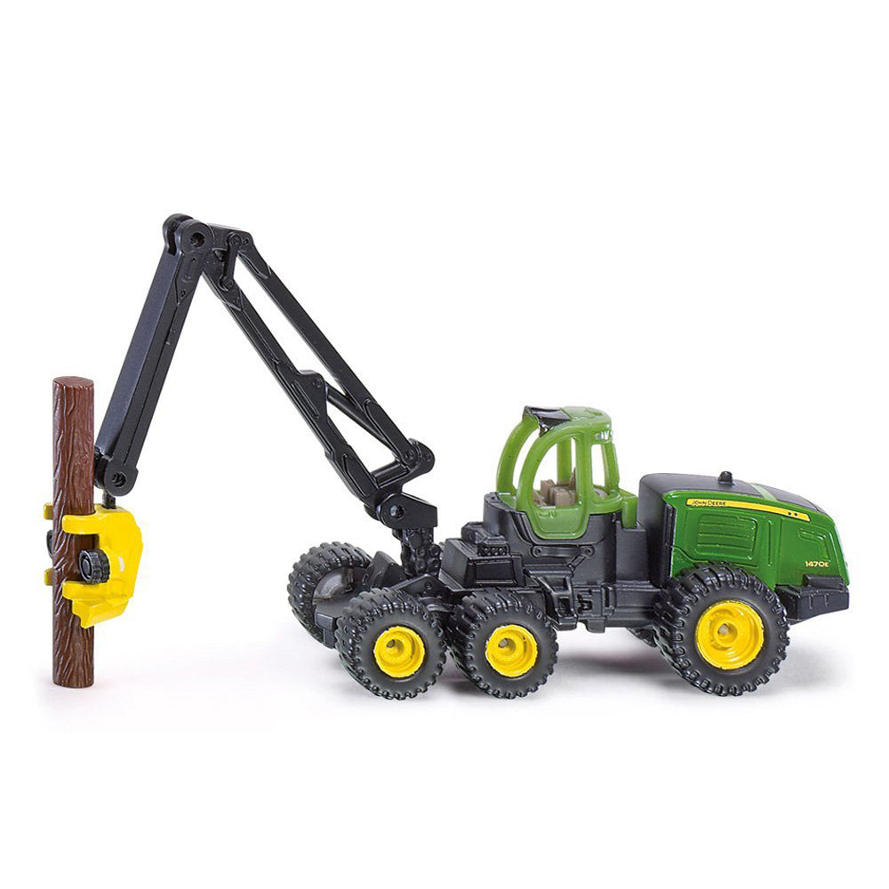Siku 1:87 Scale John Deere Harvester Diecast Model With Tree Trunks Toy